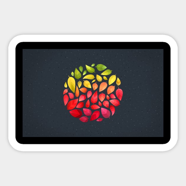 Autumn Gradient Sticker by vladstudio